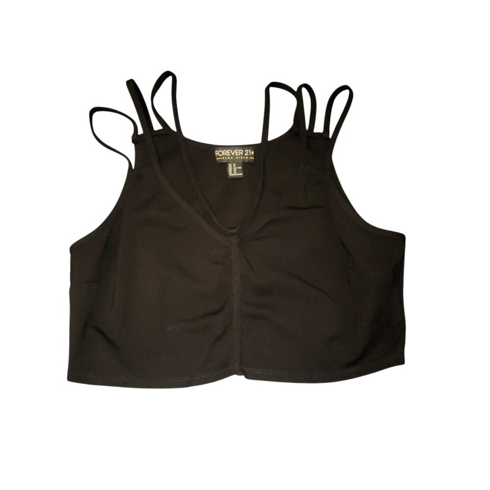 Plus Size - Black Crop Top